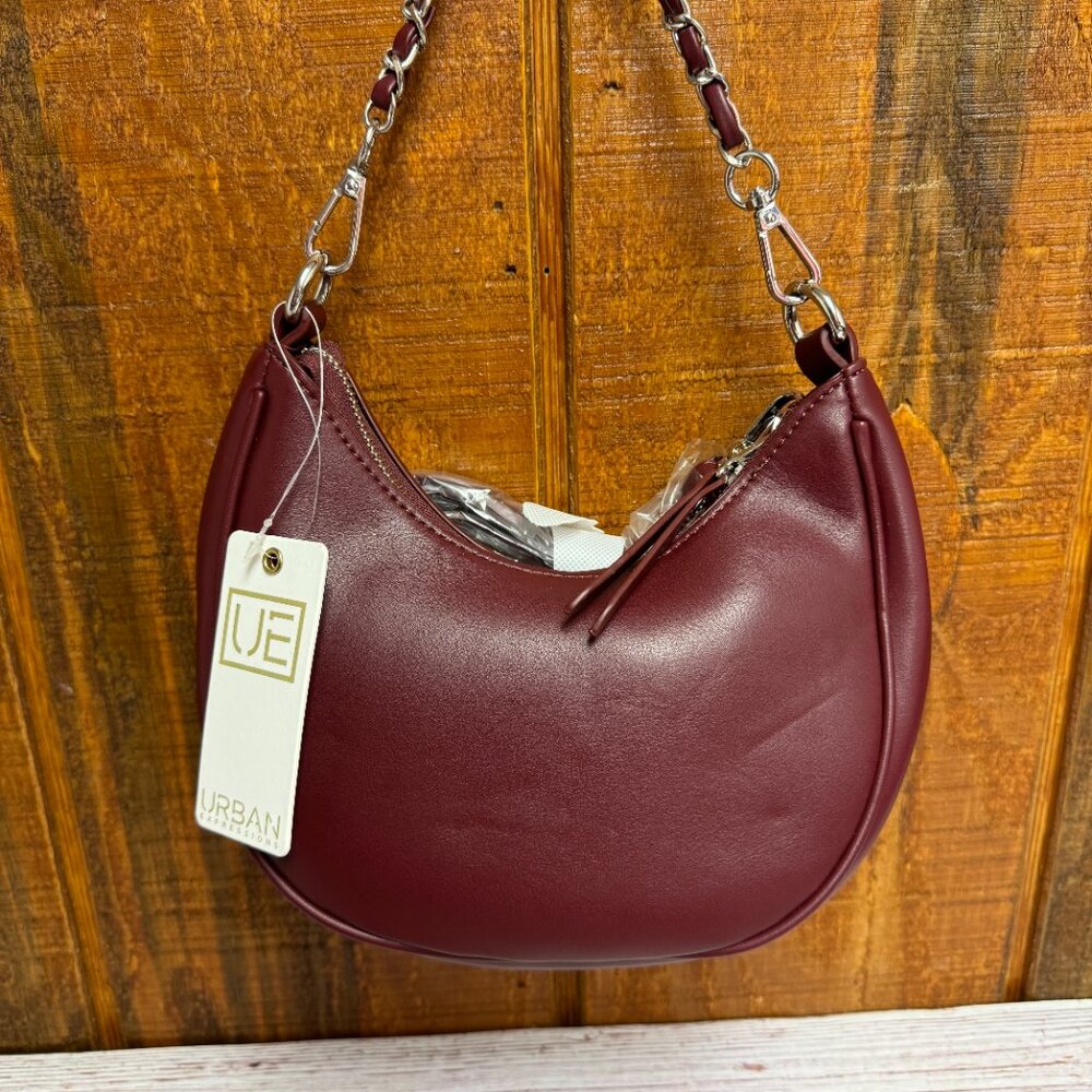 URBAN EXPRESSIONS Emily Crescent Crossbody - Burgundy - Picture 2 of 5